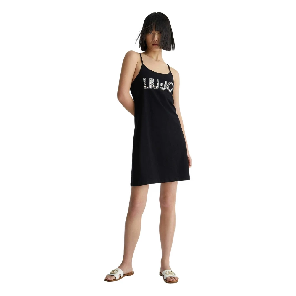 Liu Jo Stijlvolle Jersey Jurk Black Dames