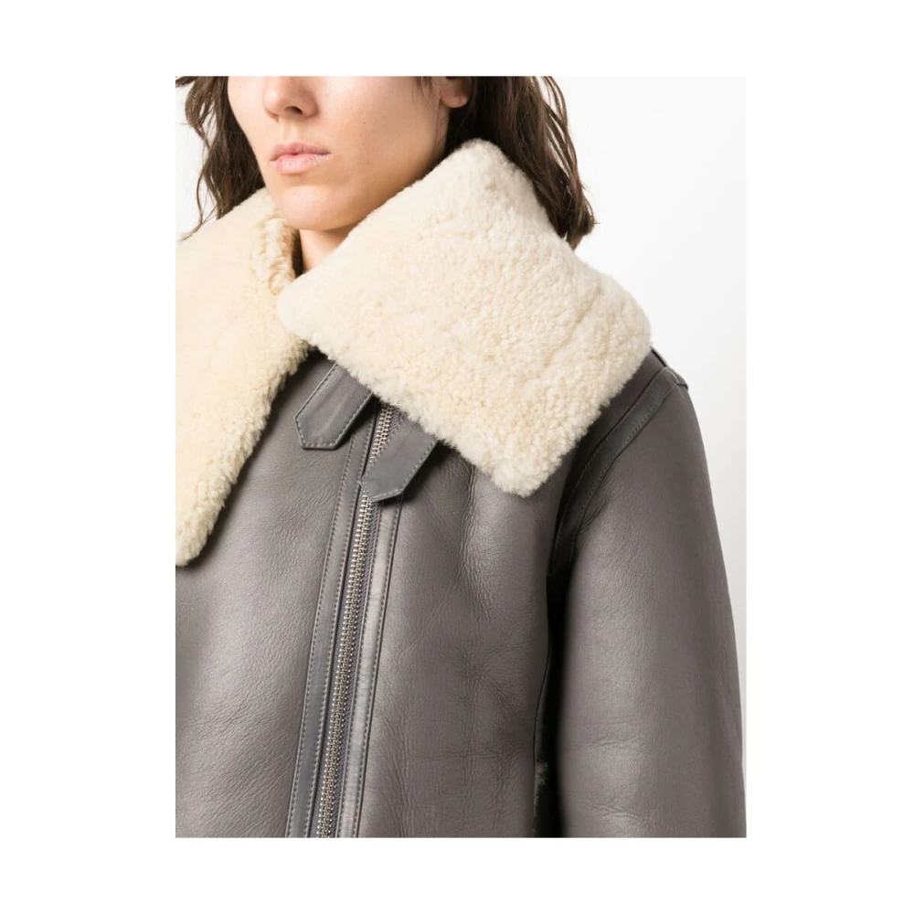 JW Anderson Leather Jackets Gray Dames