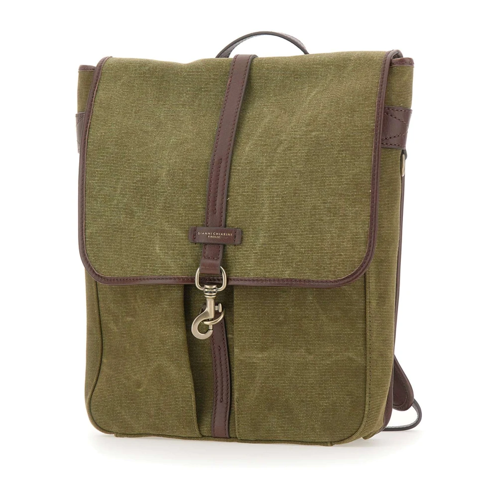 Gianni Chiarini Men's Green Berlino Backpack - Backpacks - One Size - Bags