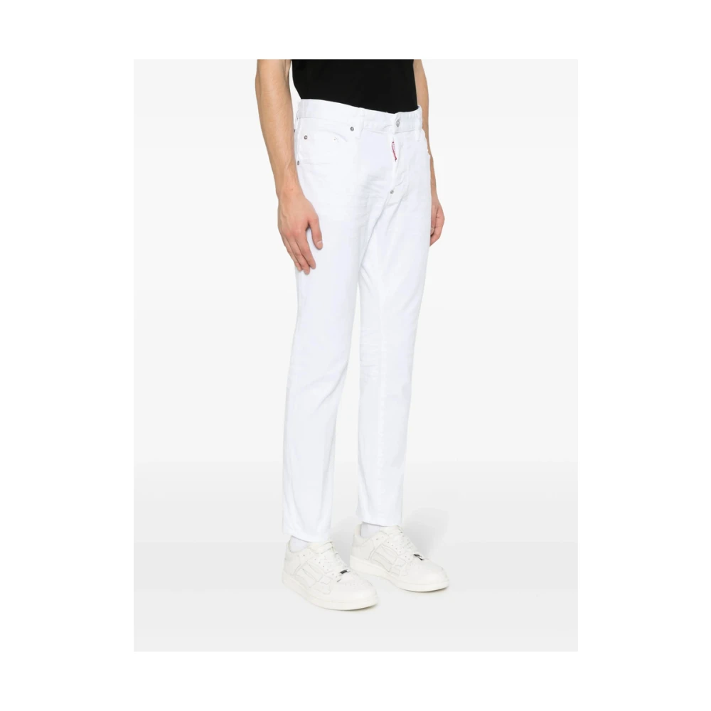 Dsquared2 Witte Slim Fit Denim Jeans White Heren
