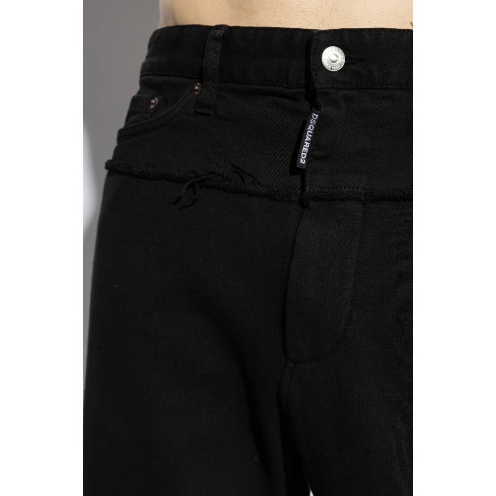 Dsquared2 Sweatpants gemaakt van gecombineerde materialen Black Heren