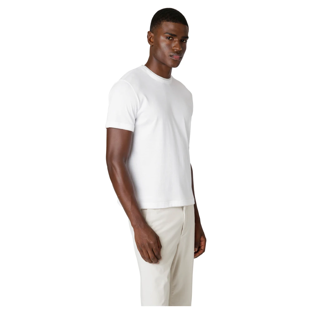 Eleventy Jersey Katoen Crewneck T-Shirt White Heren