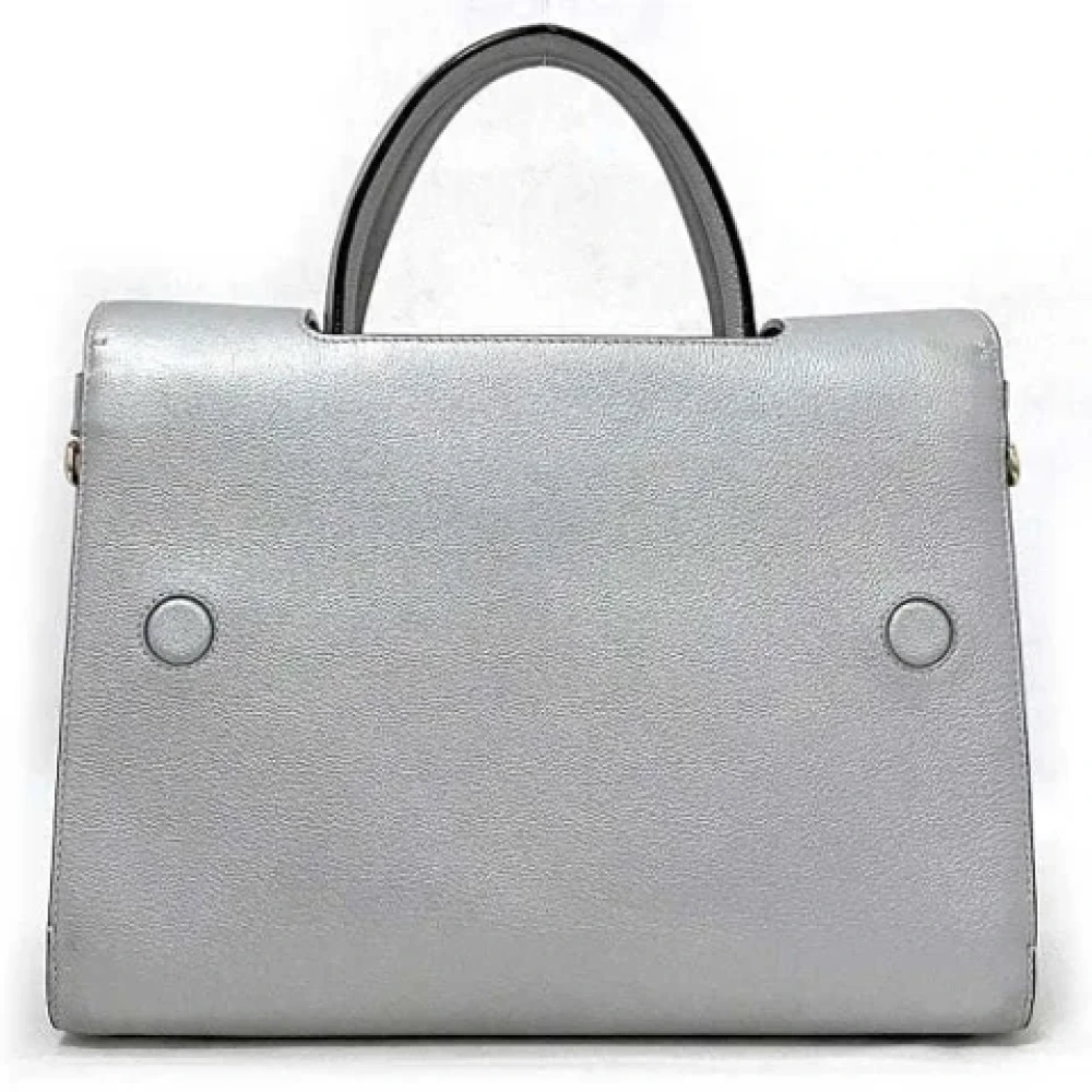 Dior Vintage Pre-owned Leather totes Gray Dames