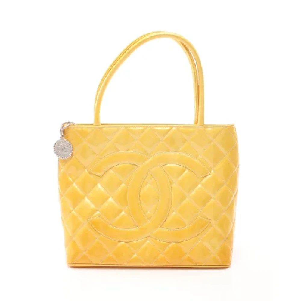 Chanel Vintage Pre-owned Leather chanel-bags Yellow Dames