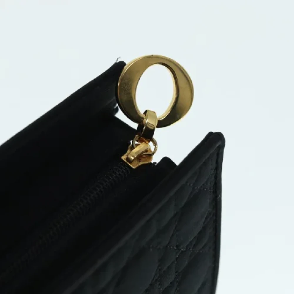 Dior Vintage Pre-owned Nylon pouches Black Dames