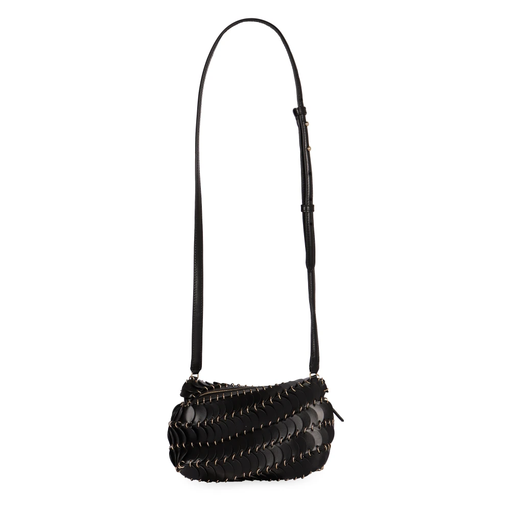 Paco Rabanne Leren Crossbody Tas met Verstelbare Band Black Dames