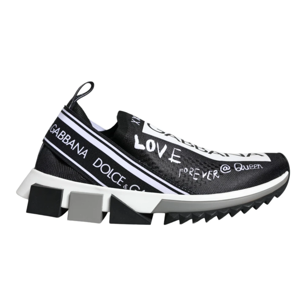 Dolce & Gabbana Women's Black Sorrento Low Top Sneakers