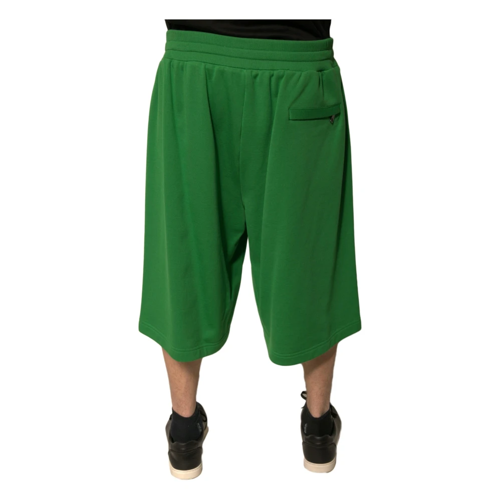 Dolce & Gabbana Groene Katoenmix Bermuda Shorts Green Heren