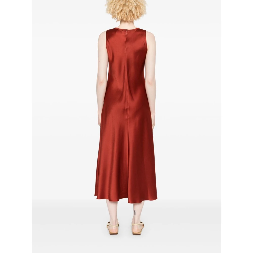 Forte Rode Mouwloze Jurk Met Ronde Hals Red Dames