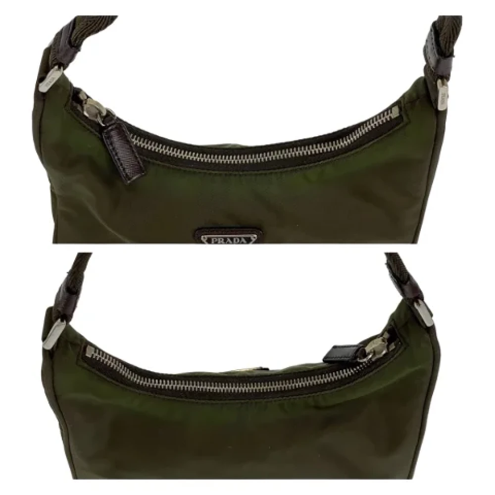 Prada Vintage Pre-owned Canvas handbags Green Dames