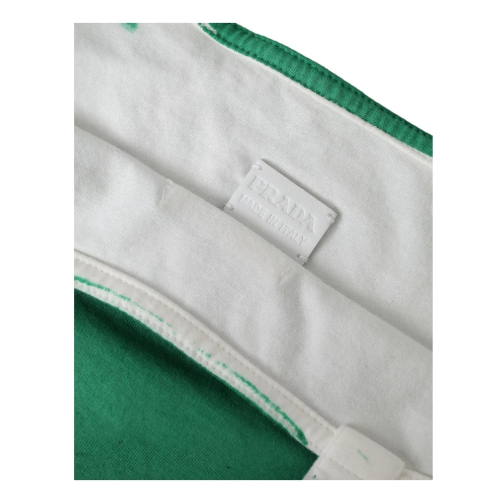 Prada Groene Stoffen Tote Tas Elegante Stijl Green Dames