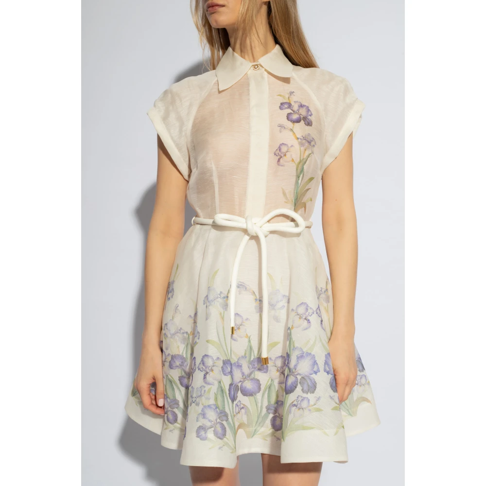 Zimmermann Bloemenjurk Beige Dames