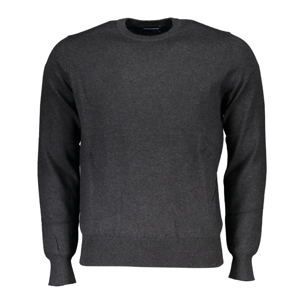 North Sails Grijze Trui met Lange Mouwen Geborduurd Logo Gray Heren