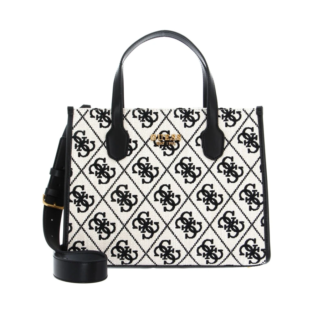 Guess Women's Black Shopping Bags, One Size, Silvana Tote