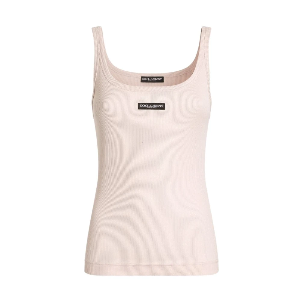 Dolce & Gabbana Women's Pink Sleeveless Tops - Sleeveless Tops - M - Tops