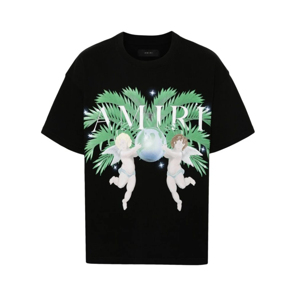 Amiri Cupid Print Crew Neck T-shirt Black Heren