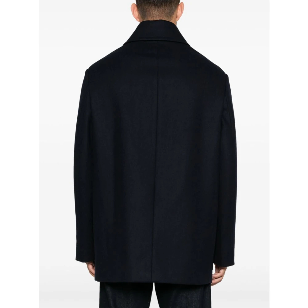 Barena Venezia Midnight Blue Wollen Pea Coat Blue Heren