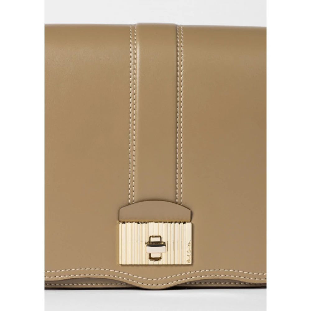 PS By Paul Smith Khaki Leren Satchel Tas voor Vrouwen Green Dames