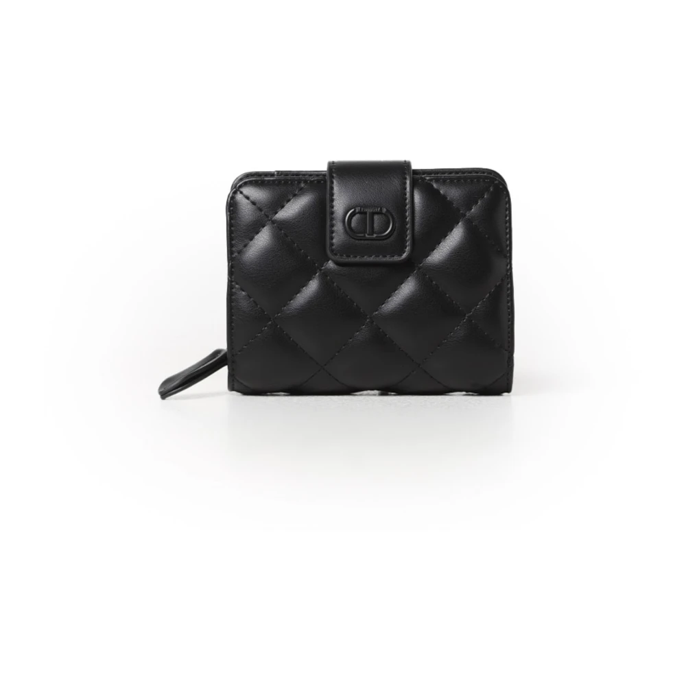 Twinset Gewatteerde Portemonnee met Knoopsluiting Black Dames