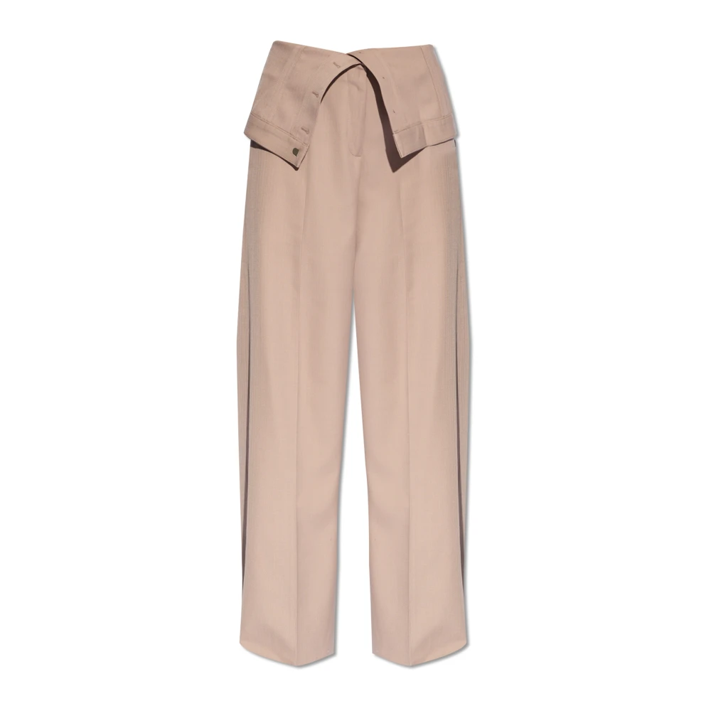 Acne Studios Plooi-front broek Beige Dames