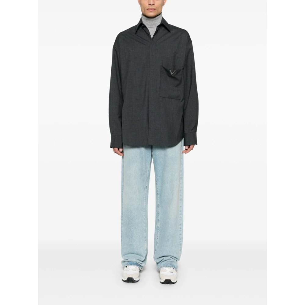 Valentino Garavani Grijze Overhemd Collectie Gray Heren
