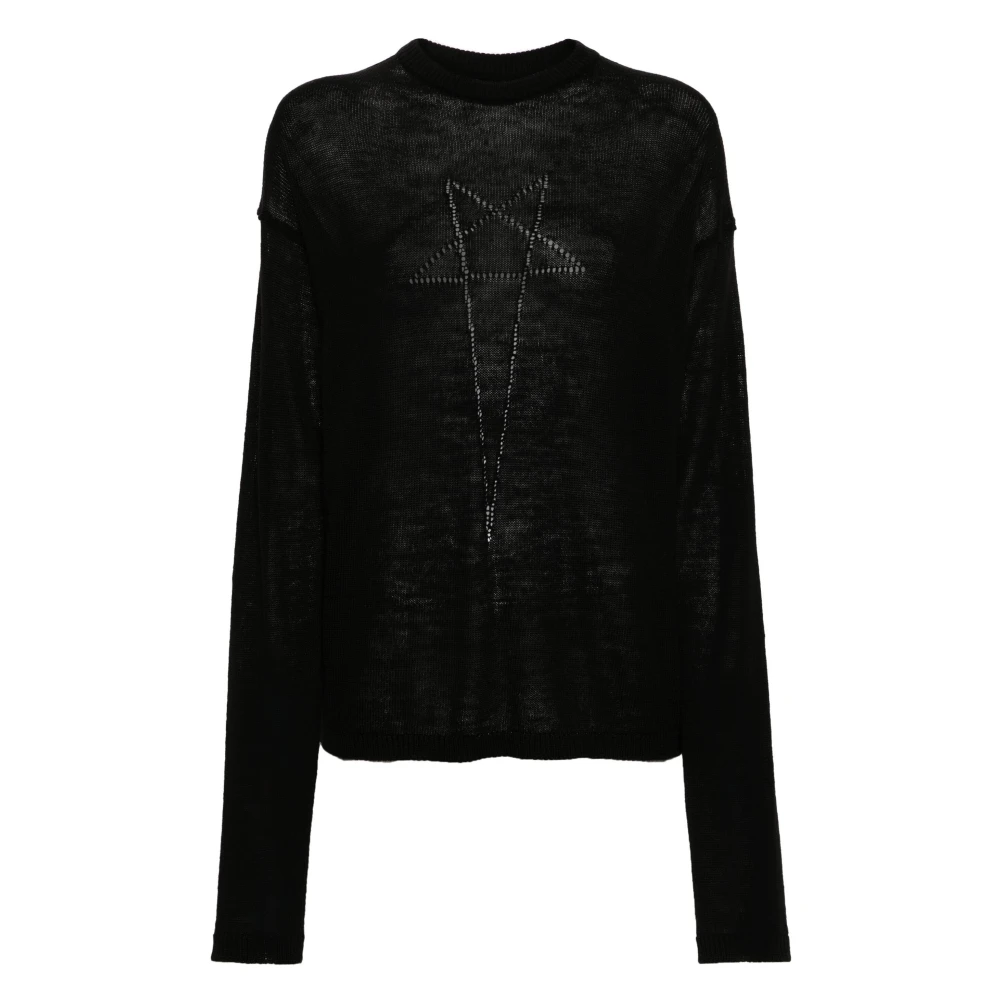 Rick Owens Zwarte wollen casual trui Black Dames