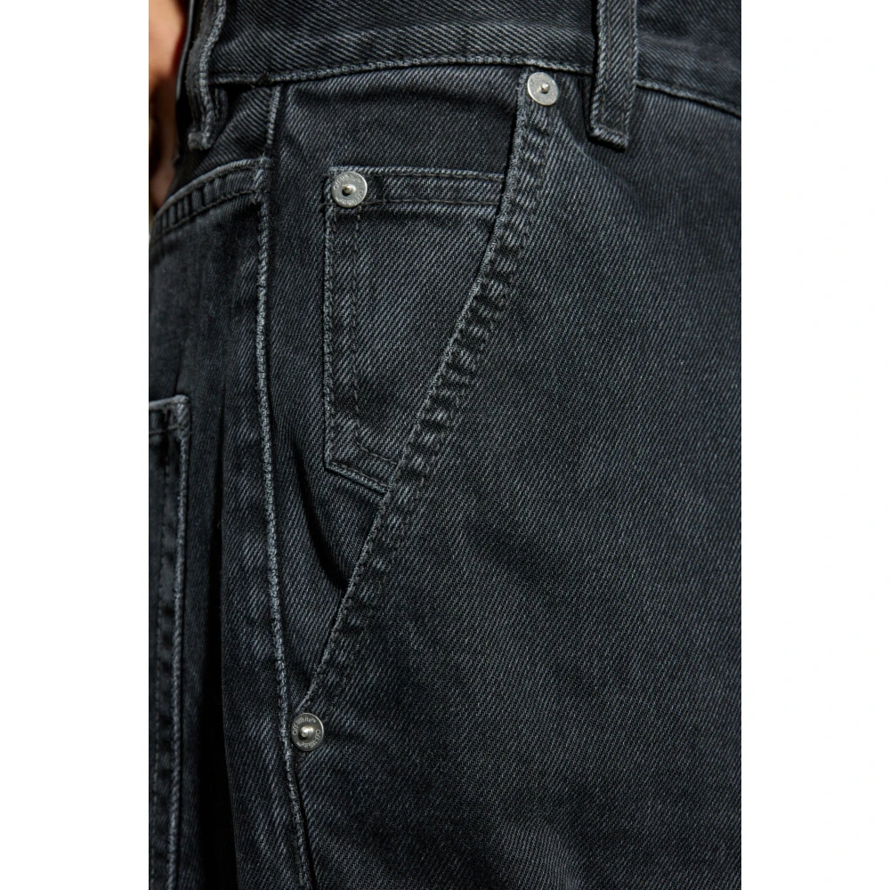 Off White Jeans met Logo Black Heren