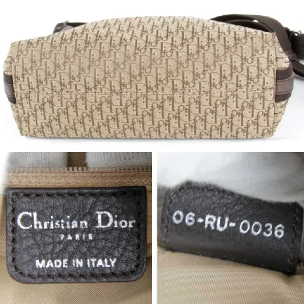 Dior Vintage Pre-owned Canvas shoulder-bags Brown Dames