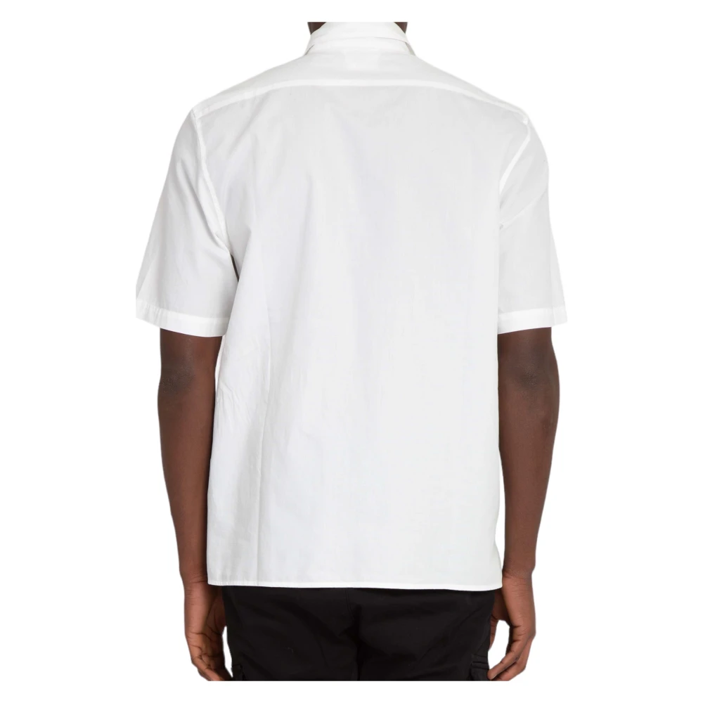 C.P. Company Ripstop Korte Mouw Shirt White Heren