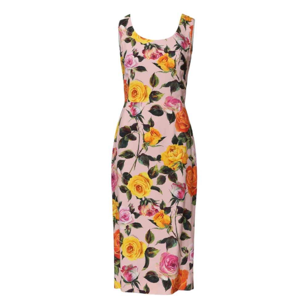 Dolce & Gabbana Women's Multicolor Floral Sheath Knee Length Dress - Midi Dresses - Xs - Dresses