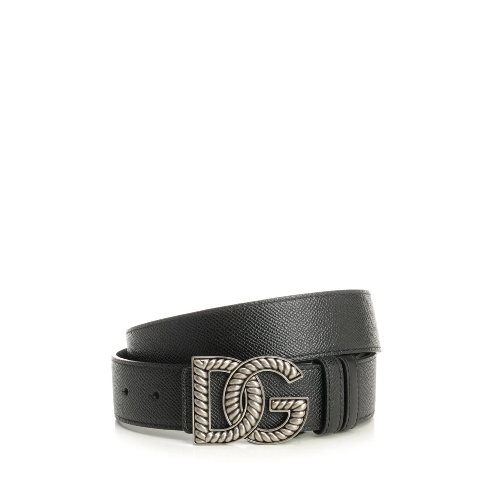 Dolce & Gabbana Black Belts, Male, 105 Cm, Alpine Calfskin Belt