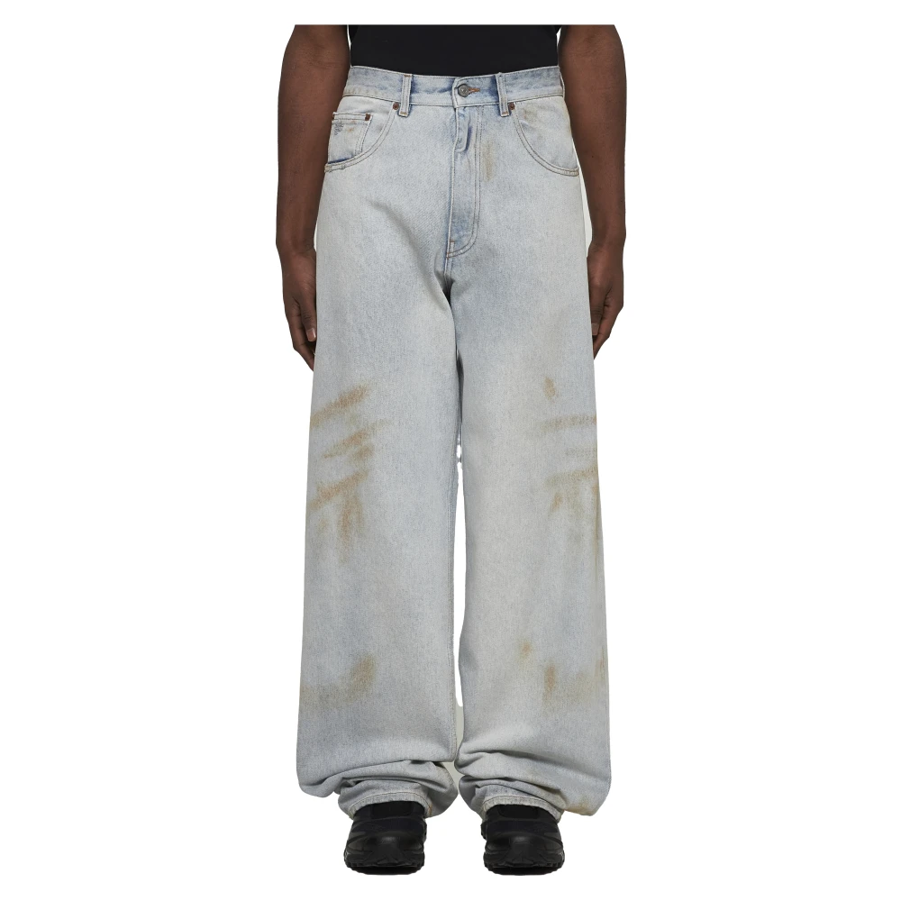 MM6 Maison Margiela Lichtblauwe distressed denim jeans Blue Heren