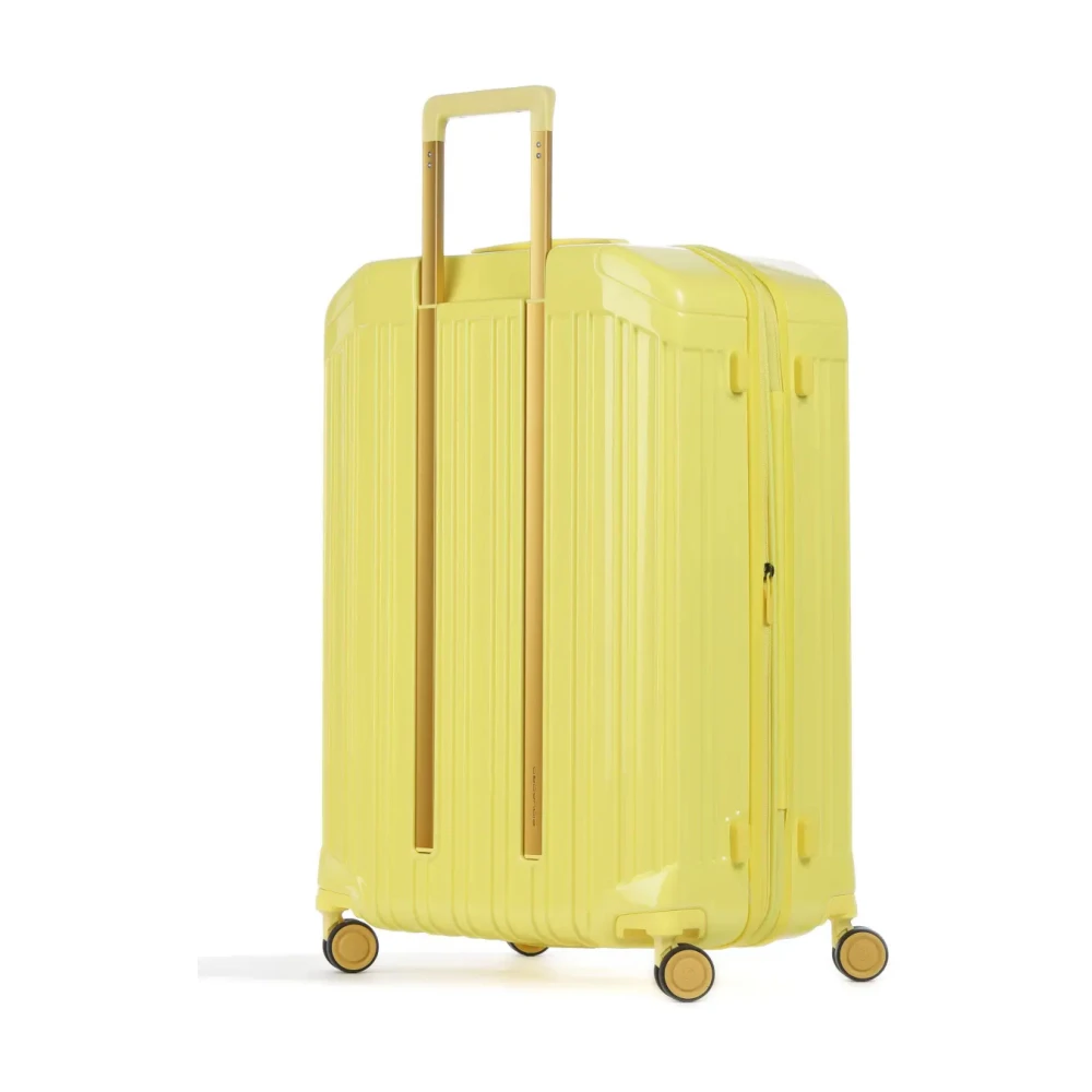 Piquadro Uitbreidbare Hardshell 4-Wiel Trolley Bagage Yellow Unisex