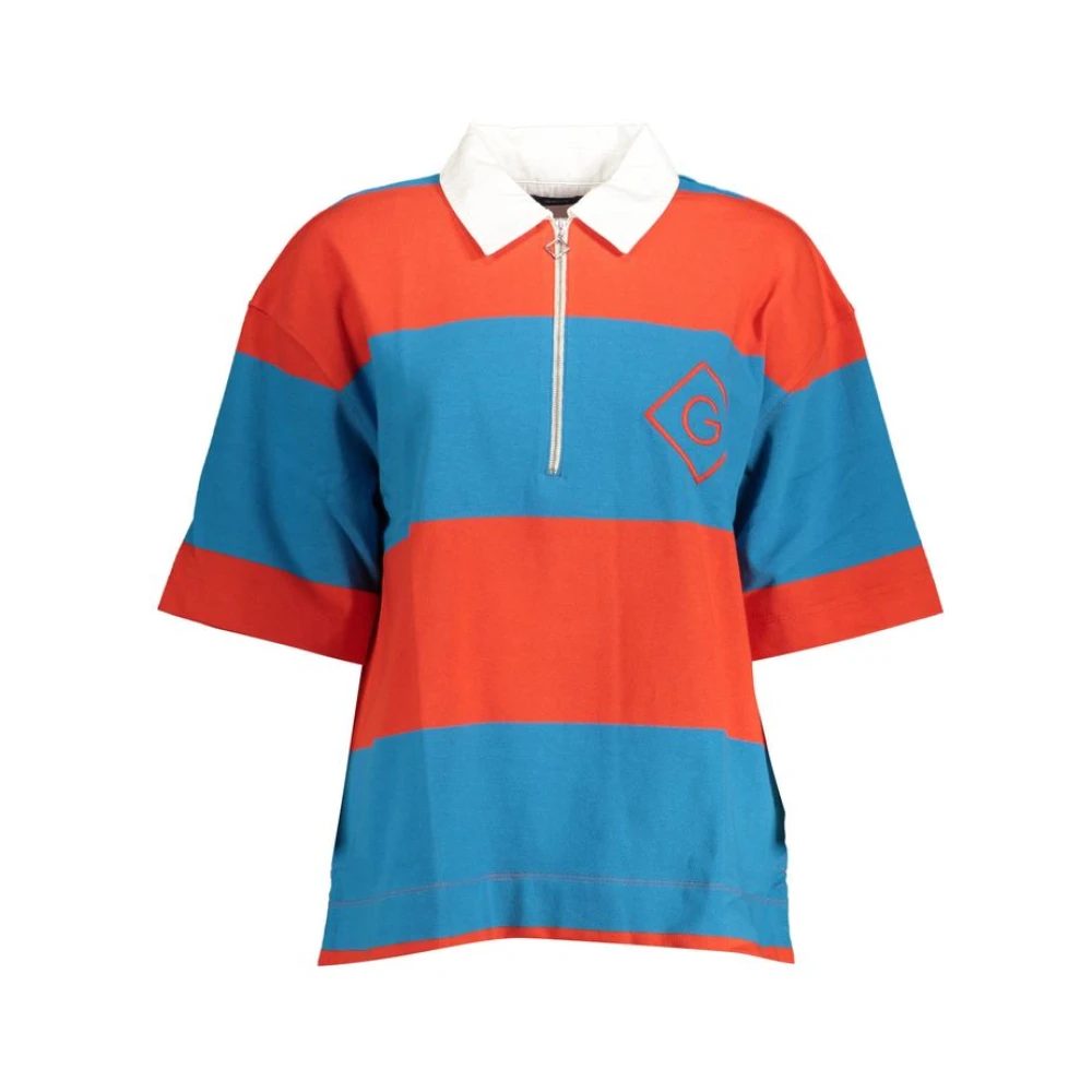 Gant Women's Multicolor Polo Shirts, M, Cotton Polo Shirt