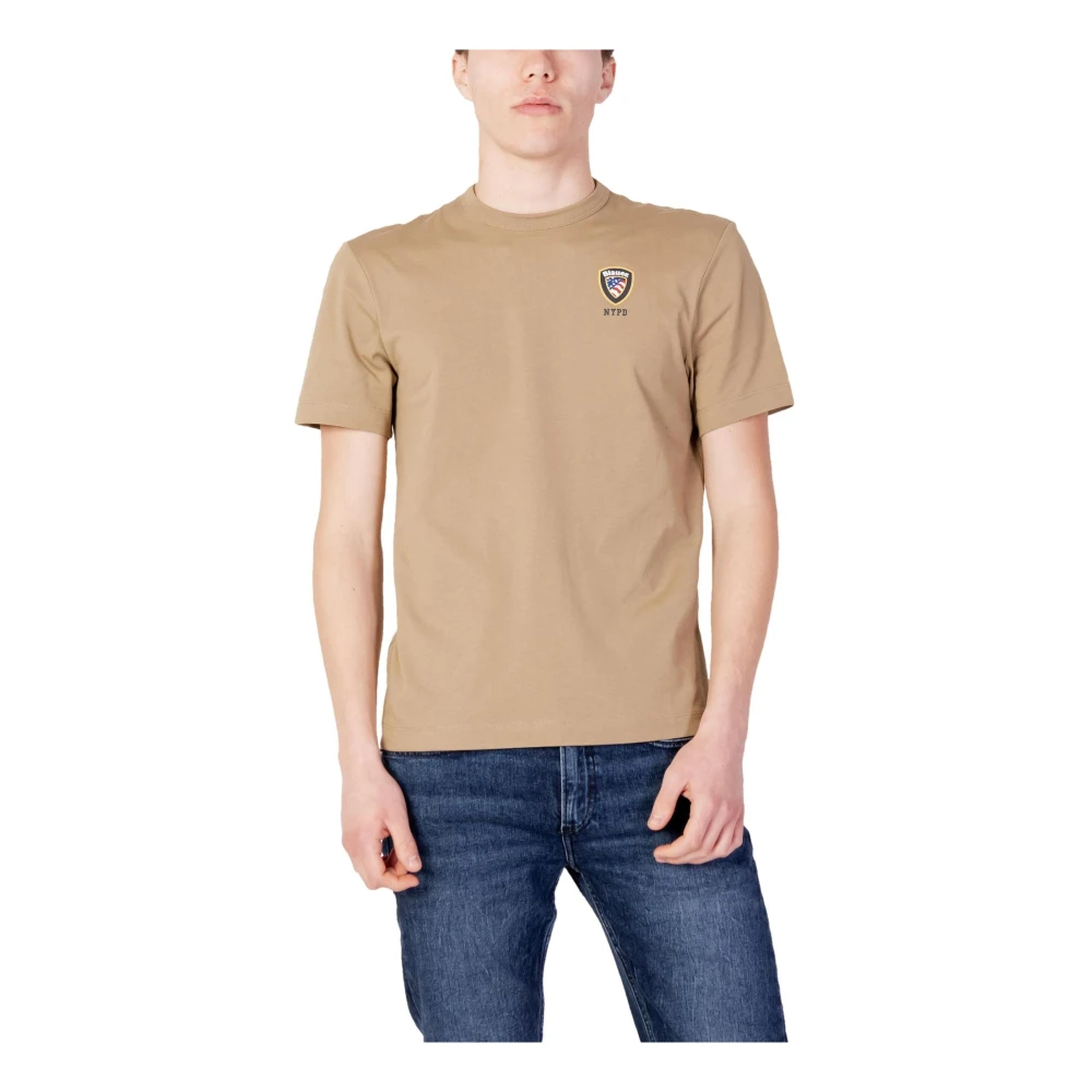 Blauer Men's Beige Classic Plain T-Shirt - T-Shirts - M - Tops