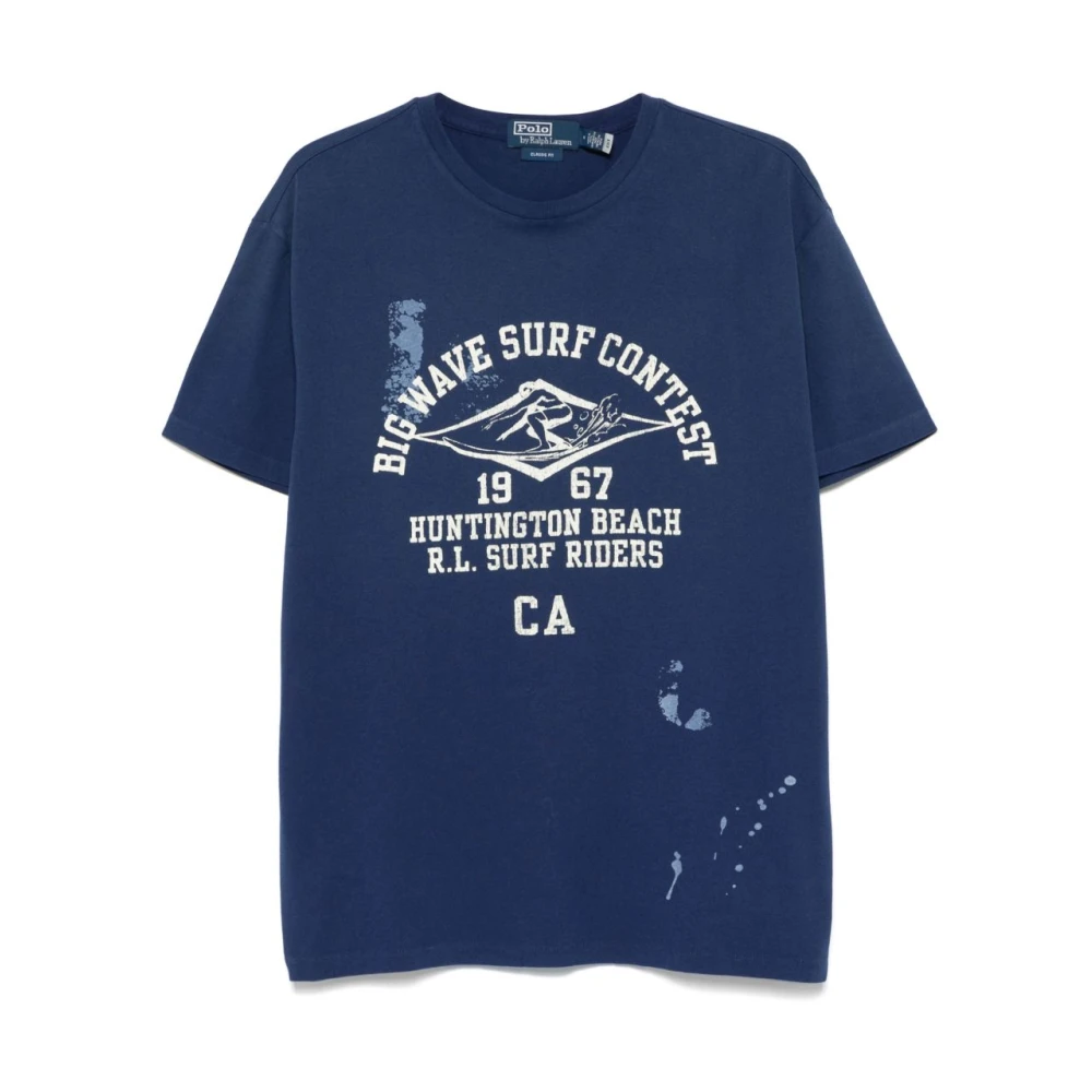 Polo Ralph Lauren Men's Blue T-Shirts,, T-Shirts And Polos Large