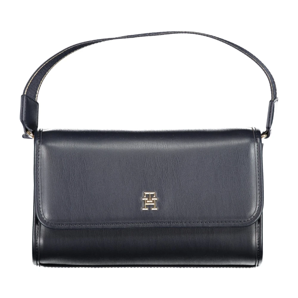 Tommy Hilfiger Women's Blue Shoulder Bag With Logo Closure