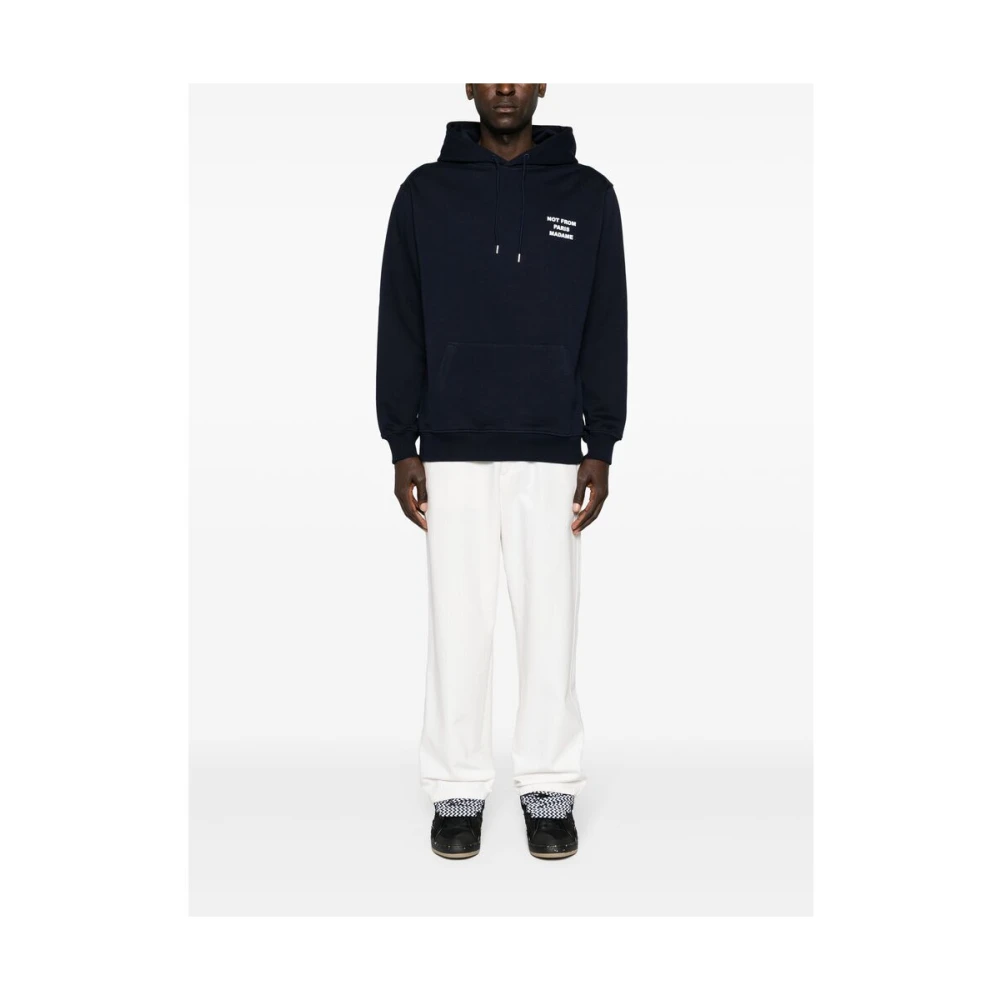 Drole de Monsieur Navy Blue Slogan Print Sweatshirt Blue Heren