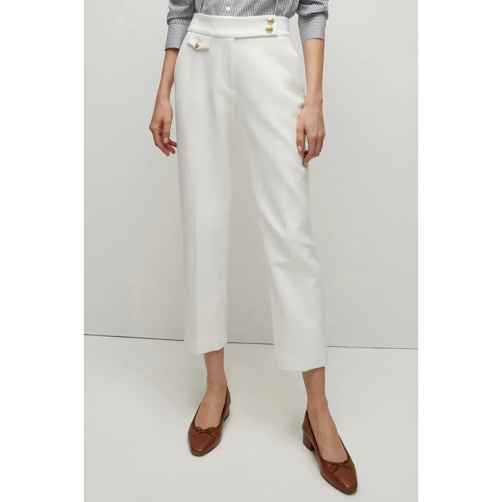 Veronica Beard Slim Fit Renzo Broek White Dames