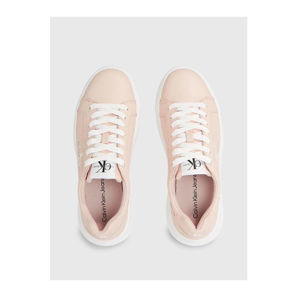 Calvin Klein Lage Leren Sneakers Roses Pink Dames