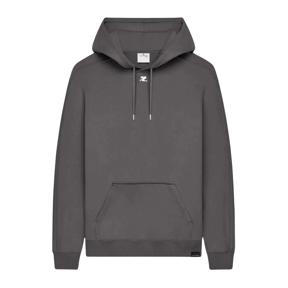Courrèges Gray Hoodies, Female, L, Oversized Hoodie