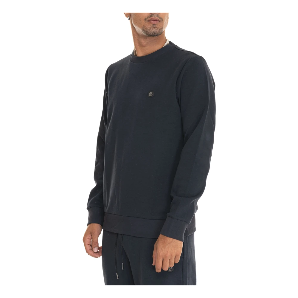 Boss Sweatshirt met geborduurd logo Blue Heren