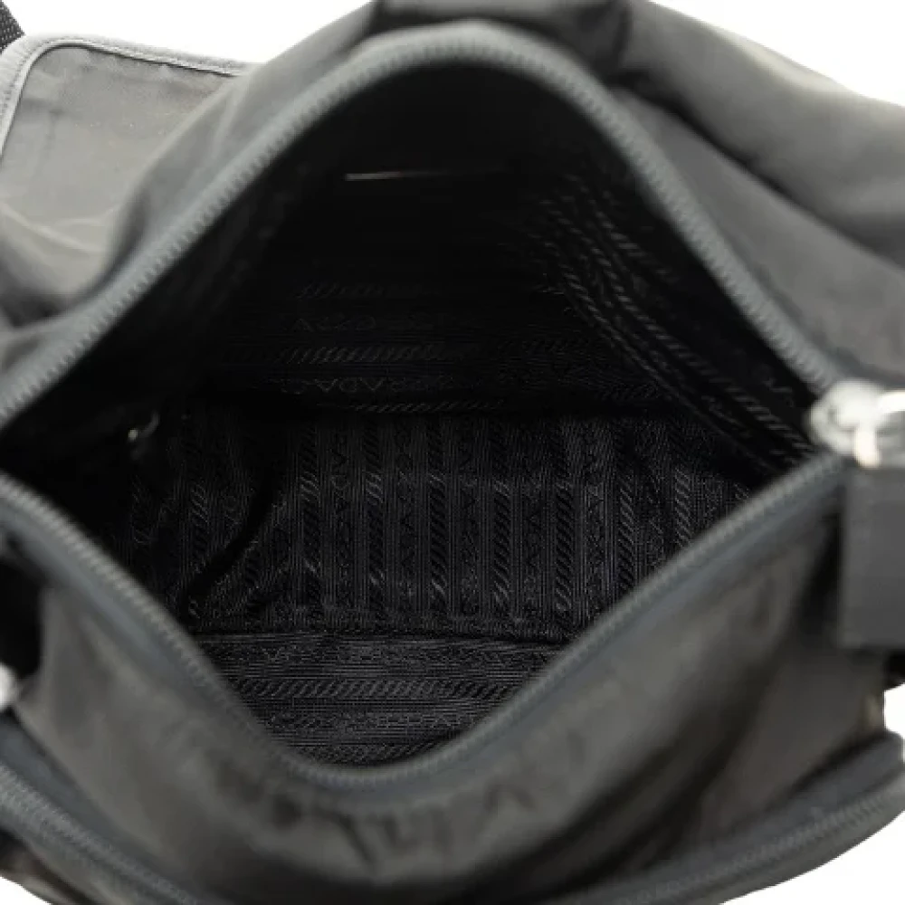 Prada Vintage Pre-owned Canvas crossbody-bags Black Dames