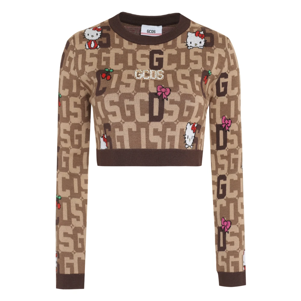 Gcds Hello Kitty Wolblend Trui Brown Dames