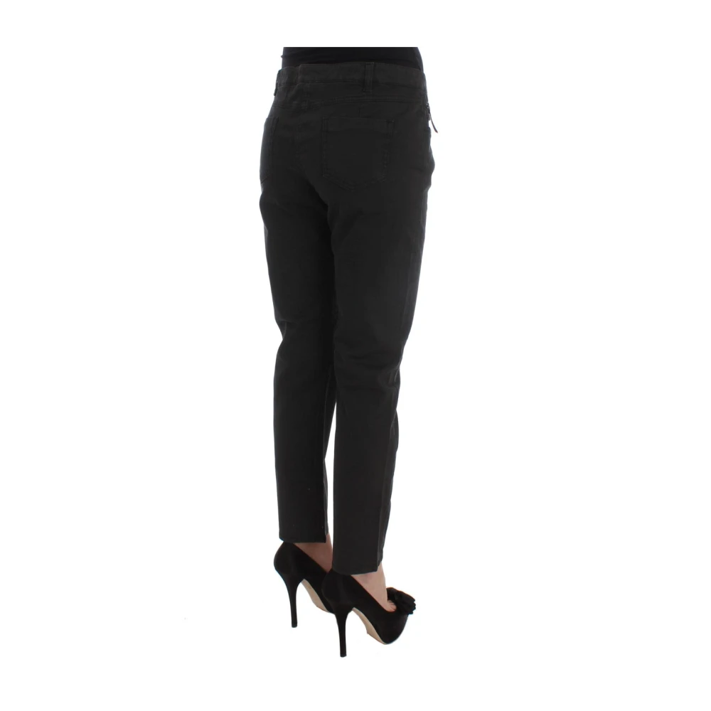 Costume National Chique Zwarte Denim Jeans Black Dames