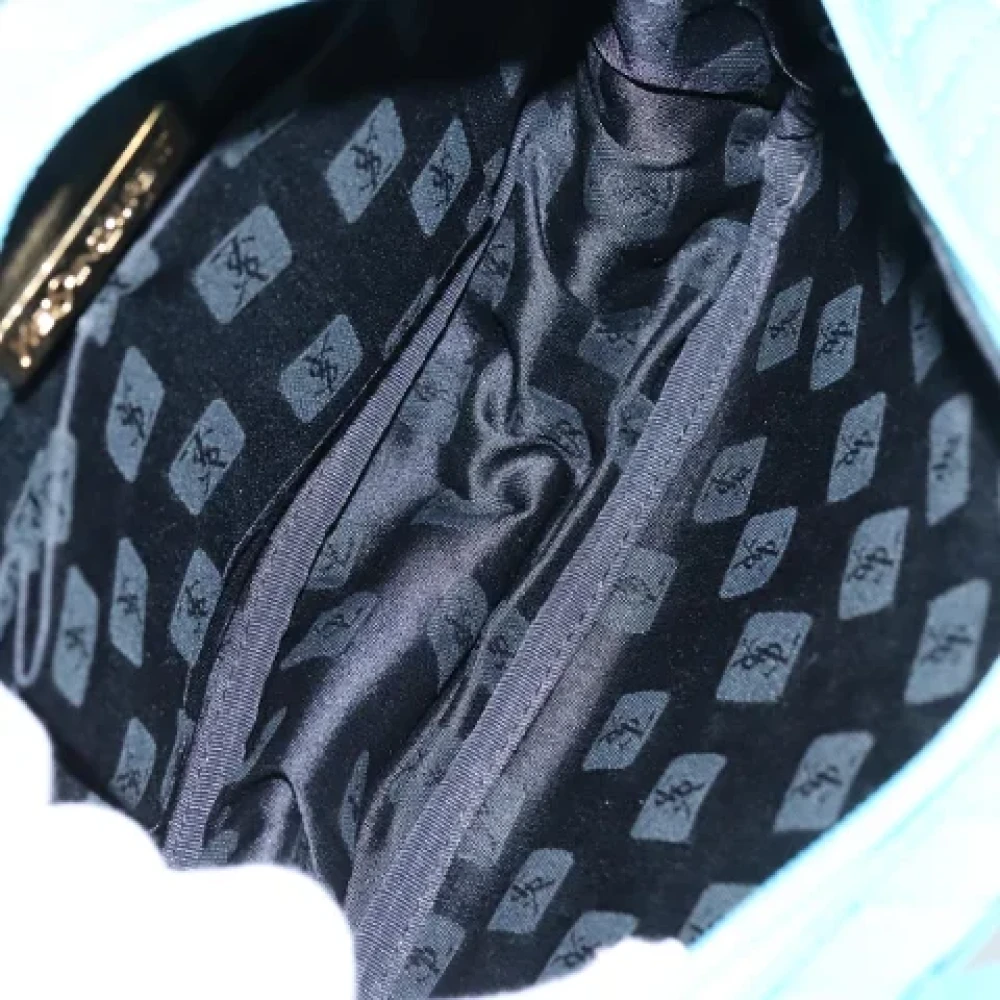 Saint Laurent Vintage Pre-owned Nylon handbags Blue Dames