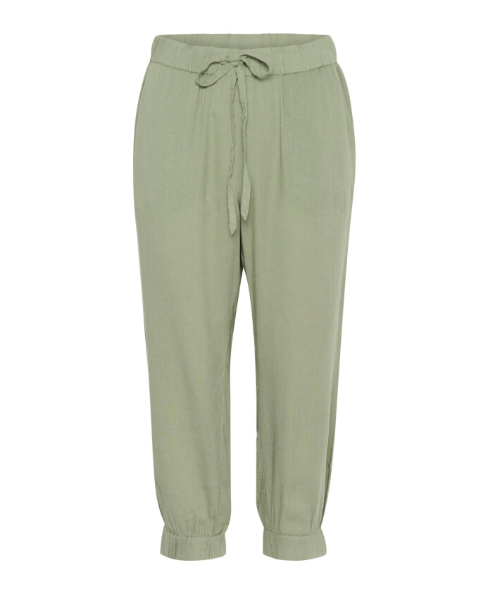 groene-capri-broek-met-elastische-taille