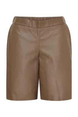 Läder Shorts med Längre Ben