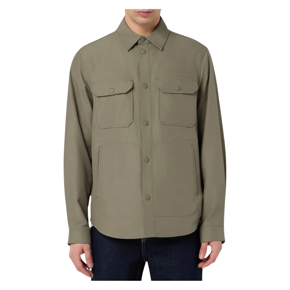 Woolrich Men's Green Light Ramar Overshirt - Light Jackets - L - Jackets