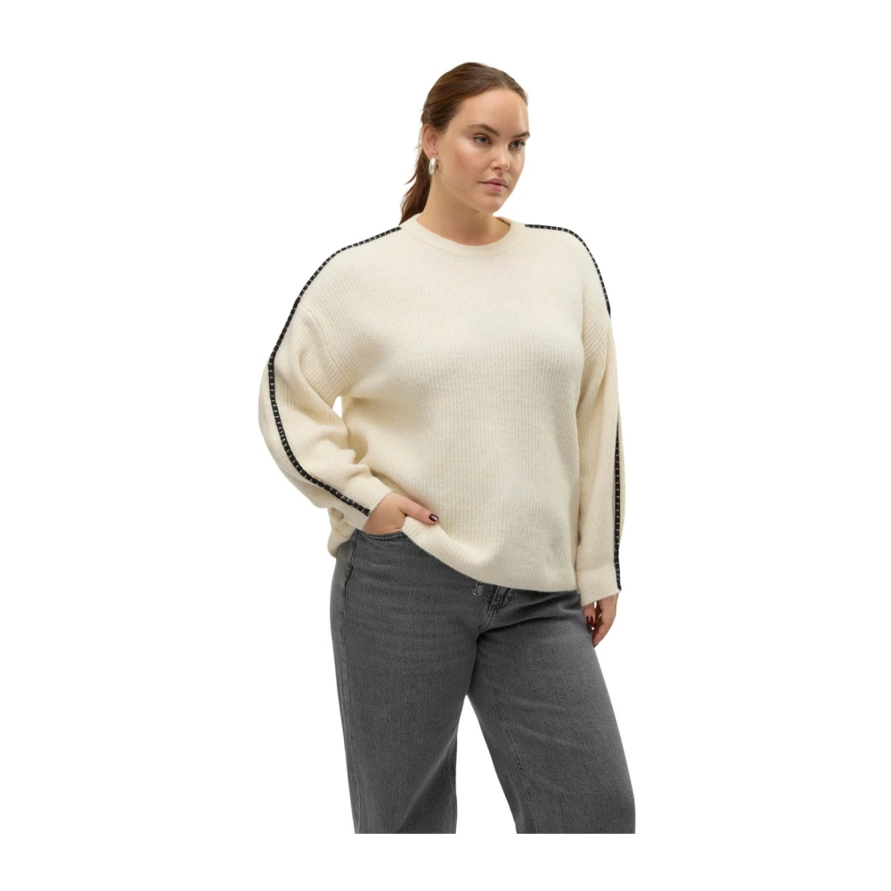 Vero Moda Beige Trui met Steekdetail Beige Dames